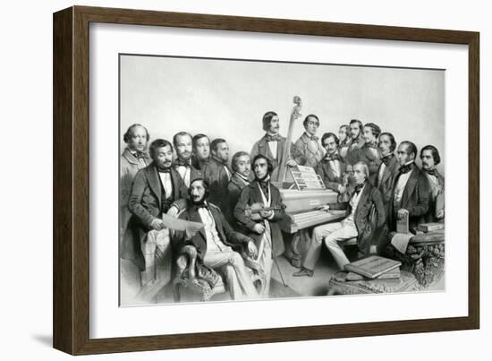 The Musical Union, Publ. by Hanhart, 1851-Charles Baugniet-Framed Giclee Print