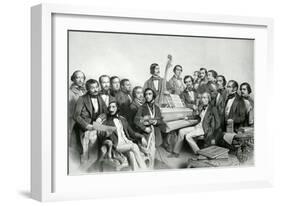 The Musical Union, Publ. by Hanhart, 1851-Charles Baugniet-Framed Giclee Print