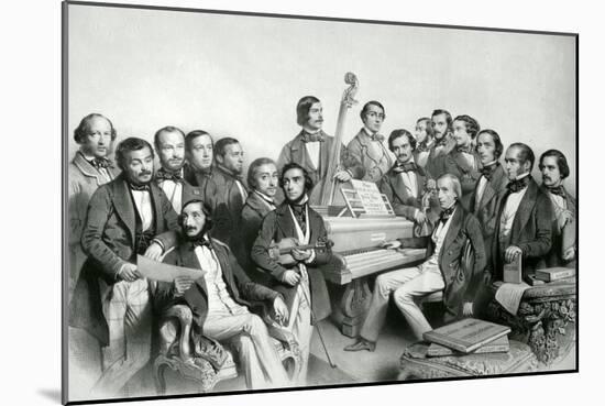 The Musical Union, Publ. by Hanhart, 1851-Charles Baugniet-Mounted Giclee Print