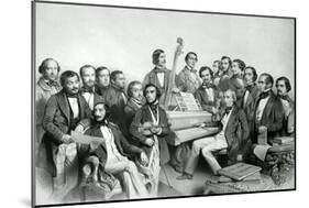 The Musical Union, Publ. by Hanhart, 1851-Charles Baugniet-Mounted Giclee Print