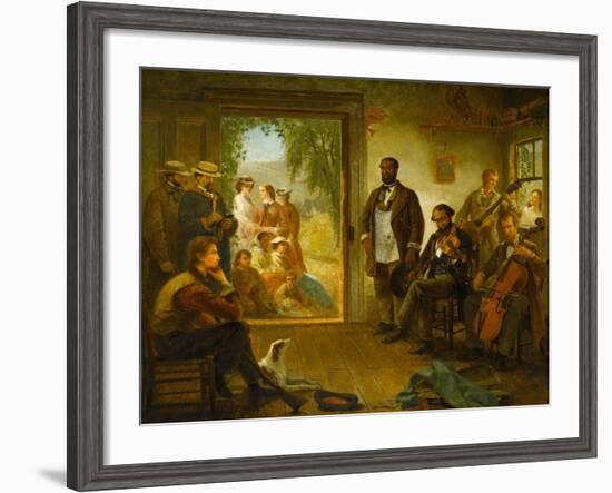 The Musicale, Barber Shop, Trenton Falls, New York, 1866-Thomas Hicks-Framed Giclee Print