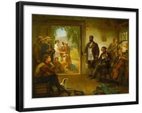 The Musicale, Barber Shop, Trenton Falls, New York, 1866-Thomas Hicks-Framed Giclee Print