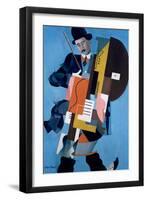 The Musician, 1921-Ivan Albertovvitsch Puni-Framed Premium Giclee Print