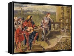 The Musician Sings in the Two Gentlemen of Verona: Act IV Scene II, C1875-Sir John Gilbert-Framed Stretched Canvas