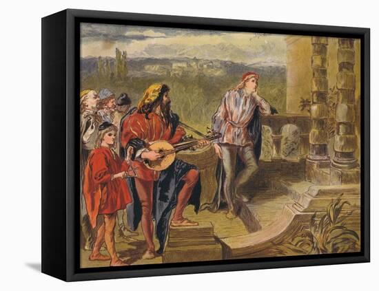 The Musician Sings in the Two Gentlemen of Verona: Act IV Scene II, C1875-Sir John Gilbert-Framed Stretched Canvas