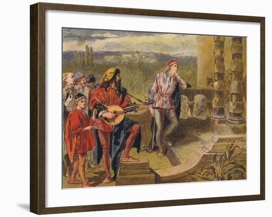 The Musician Sings in the Two Gentlemen of Verona: Act IV Scene II, C1875-Sir John Gilbert-Framed Giclee Print