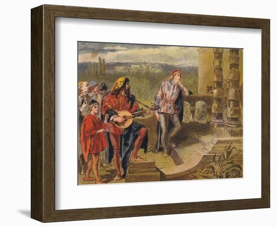 The Musician Sings in the Two Gentlemen of Verona: Act IV Scene II, C1875-Sir John Gilbert-Framed Giclee Print