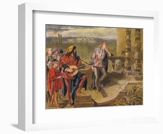 The Musician Sings in the Two Gentlemen of Verona: Act IV Scene II, C1875-Sir John Gilbert-Framed Giclee Print