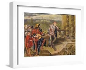 The Musician Sings in the Two Gentlemen of Verona: Act IV Scene II, C1875-Sir John Gilbert-Framed Giclee Print