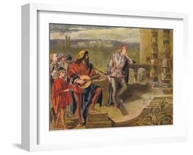 The Musician Sings in the Two Gentlemen of Verona: Act IV Scene II, C1875-Sir John Gilbert-Framed Giclee Print