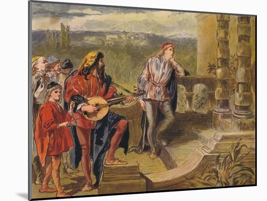 The Musician Sings in the Two Gentlemen of Verona: Act IV Scene II, C1875-Sir John Gilbert-Mounted Giclee Print