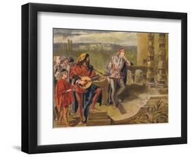 The Musician Sings in the Two Gentlemen of Verona: Act IV Scene II, C1875-Sir John Gilbert-Framed Premium Giclee Print