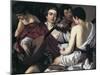 The Musicians, C1595-Caravaggio-Mounted Premium Giclee Print