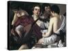 The Musicians, C1595-Caravaggio-Stretched Canvas