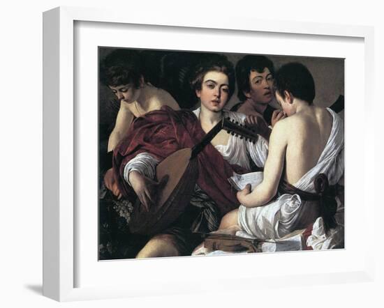 The Musicians, C1595-Caravaggio-Framed Giclee Print