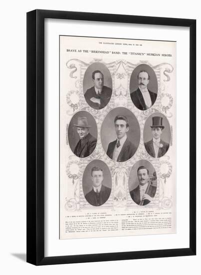 The Musicians on the Titanic-null-Framed Premium Photographic Print