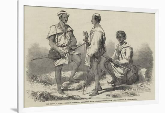 The Mutiny in India, Goorkahs of the 66th Regiment in their National Costume-William Carpenter-Framed Giclee Print