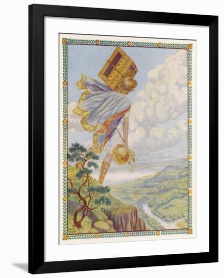 The Mysterious Box is Brought to Epimethus by Hermes-Patten Wilson-Framed Art Print