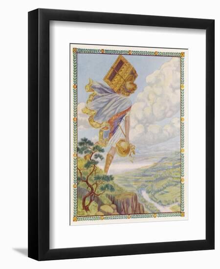 The Mysterious Box is Brought to Epimethus by Hermes-Patten Wilson-Framed Art Print