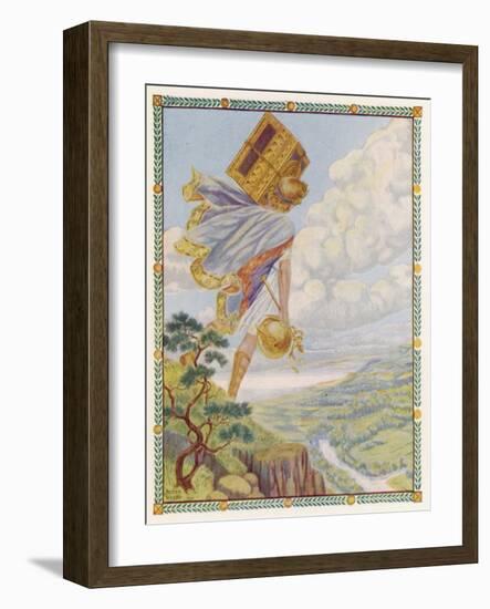 The Mysterious Box is Brought to Epimethus by Hermes-Patten Wilson-Framed Art Print