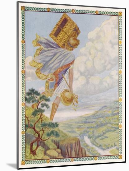 The Mysterious Box is Brought to Epimethus by Hermes-Patten Wilson-Mounted Art Print