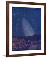 'The Mysterious Cone of the Light in the Sky', 1935-Unknown-Framed Giclee Print