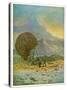 The Mysterious Island, Part 1: The Travellers' Balloon Lands on the Island-C. Barbant-Stretched Canvas