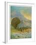 The Mysterious Island, Part 1: The Travellers' Balloon Lands on the Island-C. Barbant-Framed Art Print