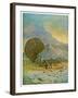 The Mysterious Island, Part 1: The Travellers' Balloon Lands on the Island-C. Barbant-Framed Art Print