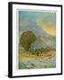 The Mysterious Island, Part 1: The Travellers' Balloon Lands on the Island-C. Barbant-Framed Art Print