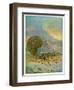 The Mysterious Island, Part 1: The Travellers' Balloon Lands on the Island-C. Barbant-Framed Art Print