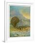 The Mysterious Island, Part 1: The Travellers' Balloon Lands on the Island-C. Barbant-Framed Art Print