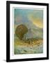 The Mysterious Island, Part 1: The Travellers' Balloon Lands on the Island-C. Barbant-Framed Art Print