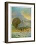 The Mysterious Island, Part 1: The Travellers' Balloon Lands on the Island-C. Barbant-Framed Art Print