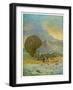 The Mysterious Island, Part 1: The Travellers' Balloon Lands on the Island-C. Barbant-Framed Art Print