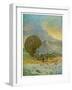 The Mysterious Island, Part 1: The Travellers' Balloon Lands on the Island-C. Barbant-Framed Art Print