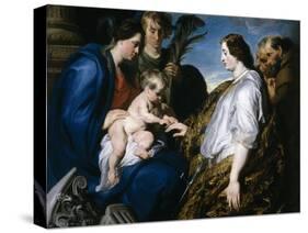 The Mystic Betrothal of Saint Catherine, 1618-1620-Sir Anthony Van Dyck-Stretched Canvas