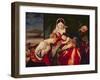 The Mystic Marriage of Saint Catherine, 1505/8 (Oil on Panel)-Lorenzo Lotto-Framed Giclee Print