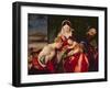 The Mystic Marriage of Saint Catherine, 1505/8 (Oil on Panel)-Lorenzo Lotto-Framed Giclee Print