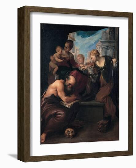 The Mystic Marriage of Saint Catherine, 1595-1599-Pietro Faccini-Framed Giclee Print