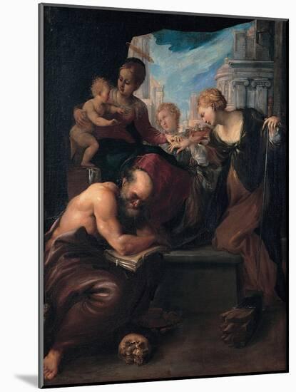 The Mystic Marriage of Saint Catherine, 1595-1599-Pietro Faccini-Mounted Giclee Print