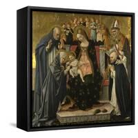 The Mystic Marriage of Saint Catherine of Siena, C.1490-1495-Lorenzo d'Alessandro-Framed Stretched Canvas