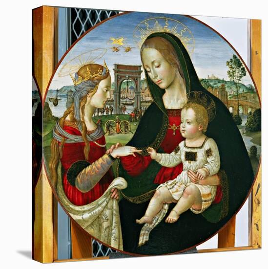 The Mystic Marriage of St. Catherine, 1502-03-Baldassarre Peruzzi-Stretched Canvas