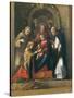 The Mystic Marriage of St. Catherine, 1510- 15-Correggio-Stretched Canvas