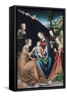 The Mystic Marriage of St Catherine, 1516-1518-Lucas Cranach the Elder-Framed Stretched Canvas