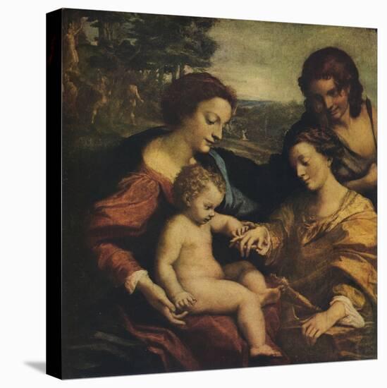 'The Mystic Marriage of St Catherine', 1526-1527-Correggio-Stretched Canvas