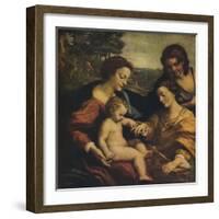 'The Mystic Marriage of St Catherine', 1526-1527-Correggio-Framed Giclee Print