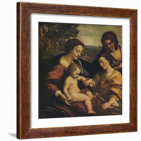 'The Mystic Marriage of St Catherine', 1526-1527-Correggio-Framed Giclee Print