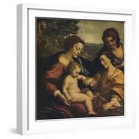 'The Mystic Marriage of St Catherine', 1526-1527-Correggio-Framed Giclee Print