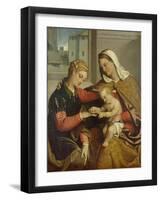 The Mystic Marriage of St. Catherine, 16th Century-Giovanni Battista Moroni-Framed Giclee Print